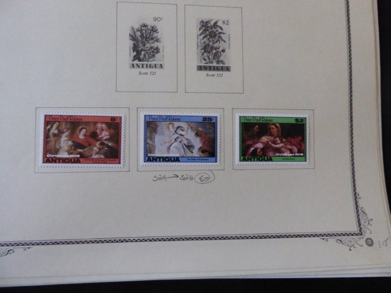 Antigua 1921-1985 Stamp Collection on Scott International Pages