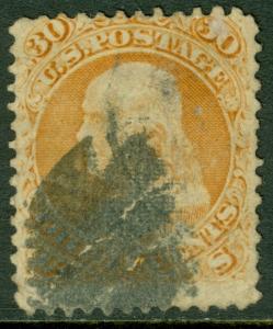 EDW1949SELL : USA 1868 Scott #100 Used. Small faults. Catalog $950.00.