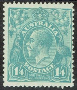 AUSTRALIA 1926 KGV 1/4 SMALL MULTI WMK PERF 13.5 X 12.5 