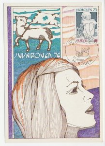 Maximum card France 1976 Girl - Rouen