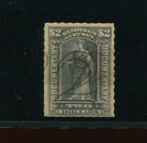 R191d RARE Revenue Triple Surcharged Stamp Signed by George Sloane (R191 V1)