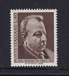 Italy    #930   MNH    1966   Benedetto Croce