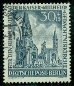 GERMANY BERLIN #9NB11 30 + 15pf deep blue, high value of set, used, VF