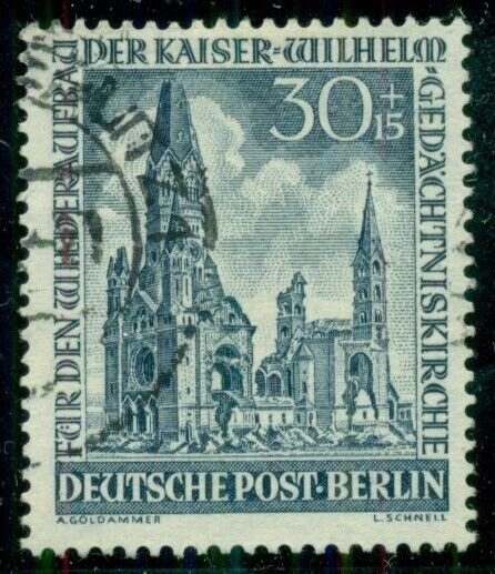 GERMANY BERLIN #9NB11 30 + 15pf deep blue, high value of set, used, VF