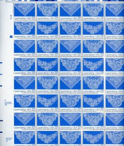 UNITED STATES SCOTT #2351/54 LACEMAKING COMPLETE SHEET MINT NH