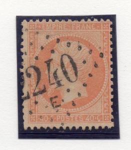 France 1862 Napoleon Fine Used 40c. Numbered Postmark 2140 177835