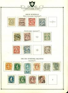 SWITZERLAND COLLECTION - on Minkus pages up to 1958 used w/some mint Scott $2200