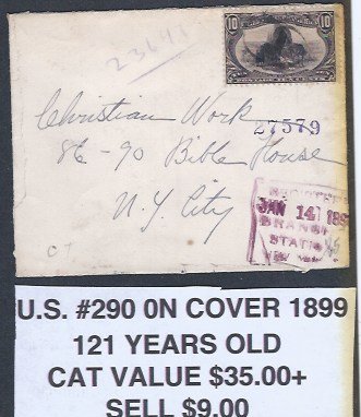 U.S 290 ON COVER  SCV $35.00 STARTS AT 25% OF CAT VALUE