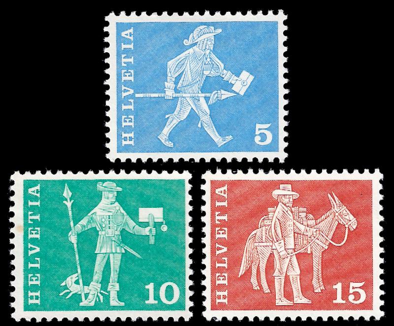 Switzerland 1960 Sc 382-84 MNH