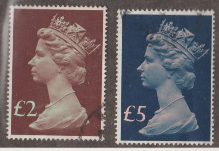 Great Britain Machins - Scott #MH175-MH176 Stamp - Used Set