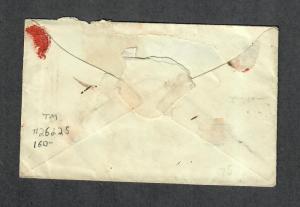 US Sc#25+25 Claret FWD Cover Edwards Depot Boston+New Orleans