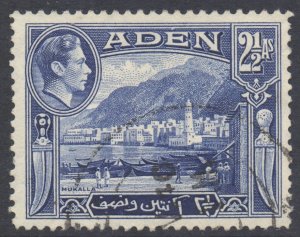 Aden Scott 21 - SG21, 1939 George VI 2.1/2a used