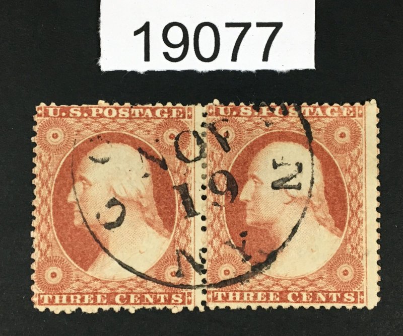 MOMEN: US STAMPS # 26 PAIR USED LOT #19077