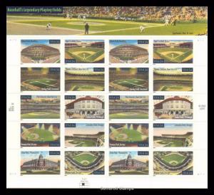 3510 - 3519 Baseball's Legendary Playing Fields 2001  34¢ Sheet MNH 