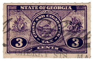 I.B) US Revenue : Cigar & Cigarette Tax 3c (Georgia)