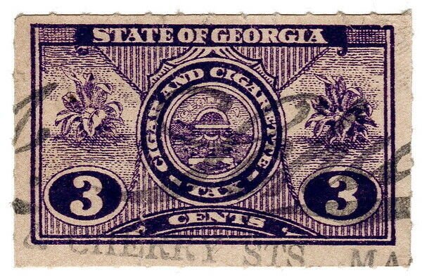 I.B) US Revenue : Cigar & Cigarette Tax 3c (Georgia)