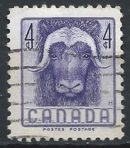 Canada 1955 - 4c Musk Ox (Wildlife Week) - SG478 used