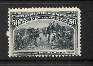 US 1893  50c  COLOMBIAN  EXP    MVLH    Sc 240