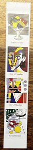 US 5792,5793,5794,5796 Imperf. Vert. Strip of 4 #5795 Missing Roy Lichenstein