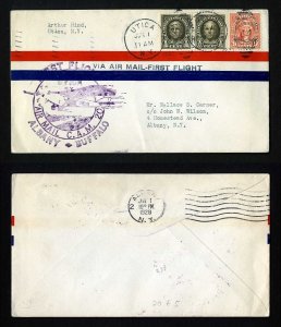 # 641, 653 - CAM # 20 First Flight cover, Utica, NY to Albany, NY - 6-1-1928