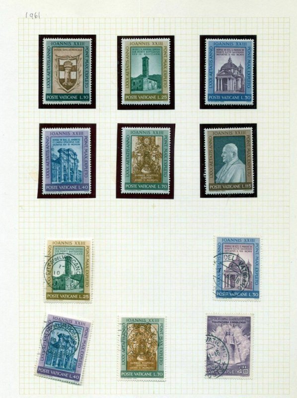 VATICAN 1959/61 Pope Religion MNH MH Used (Apx 100 Items)(Top 455