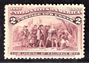 US Stamp #231 2c Columbian MINT Hinged  SCV $12.50