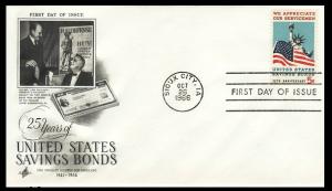 Savings Bonds 1966 Artcraft U/A FDC  BIN 4974