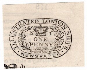 (I.B) QV Revenue : Newspaper Duty 1d (Illustrated London News) die N1