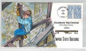 1930s CELEBRATE CENTURY COLLINS HANDPAINTED STEELWORKERS O EMPIRE STATE BUILDING