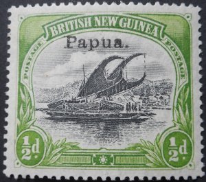 Papua 1907 Halfpenny small overprint SG 38 mint