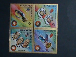 ​  BURUNDI STAMP 1975 SC# C216  SPACE HEROES CTO NH SET EST, $4  VERY FINE