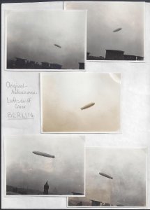 GERMANY 1929 LOT OF 5 ORIGINAL PHOTOGRAPHS OF GRAF ZEPPELIN LZ127 OVER BERLIN