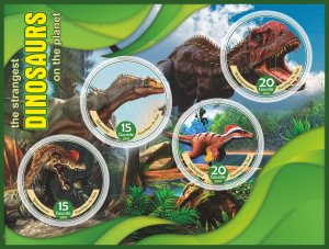 Stamps. Dinosaurs 2018 1+1 sheets perforated MNH **