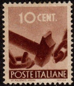 Italy 463 - Mint-H - 10c Hammer Breaking Chain (1945)