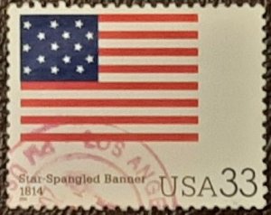 US Scott # 3403k; used 33c Stars and Sripes from 2000; VF/XF centering; off ppr