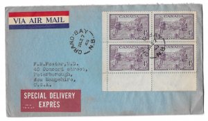 Grand Bay, New Brunswick, Canada to New Hampshire 1949 Special Delivery Air Mail