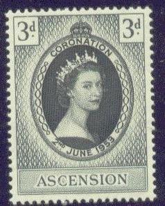 ASCENSION  61 MINT OG 1953 Coronation