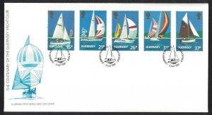Guernsey Yacht Club FDC 1991 SG#524-528