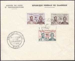 Cameroun 355-357 Used Tied To FDI Cover CV $480.00