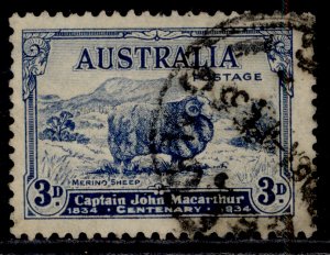 AUSTRALIA GV SG151, 3d blue, FINE USED. Cat £15.