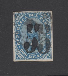 PARAGUAY 1878 PROVISIONAL Sc 7 KEY VALUE FORGED DOUBLE SURCHARGE ASUNCION CANCEL