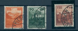 LIECHTENSTEIN, LANDSCAPES 1933  (small formats) VFU SET!