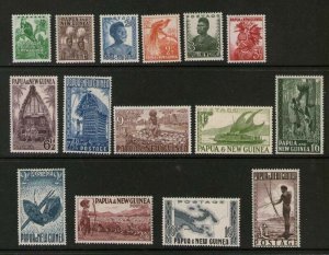 Papua New Guinea 1952 Sc 122-136 set MH