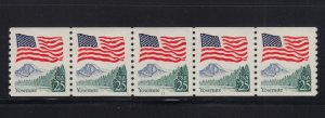 1988 Yosemite Park coil Sc 2280a MNH PNC5 plate number 13 coil strip of 5