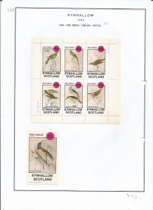 EYNHALLOW -1982 - Birds - Sheets - Mint Light Hinged - Private Issue