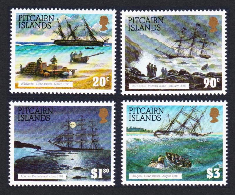 Pitcairn Shipwrecks 4v SG#450-453 SC#403-406