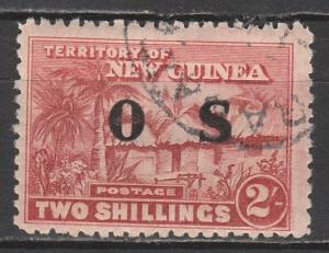 NEW GUINEA 1925 HUT OS 2/- USED