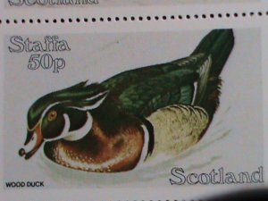 STAFFA-SCOTLAND-COLORFUL BEAUTIFUL LOVELY BIRDS-DUCKS-MNH S/S-VERY FINE