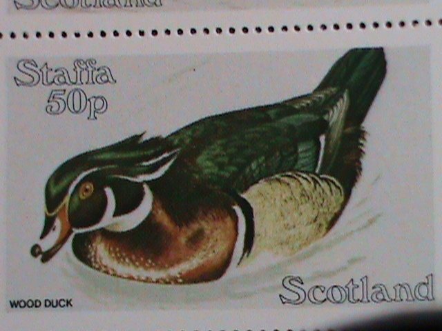 STAFFA-SCOTLAND-COLORFUL BEAUTIFUL LOVELY BIRDS-DUCKS-MNH S/S-VERY FINE