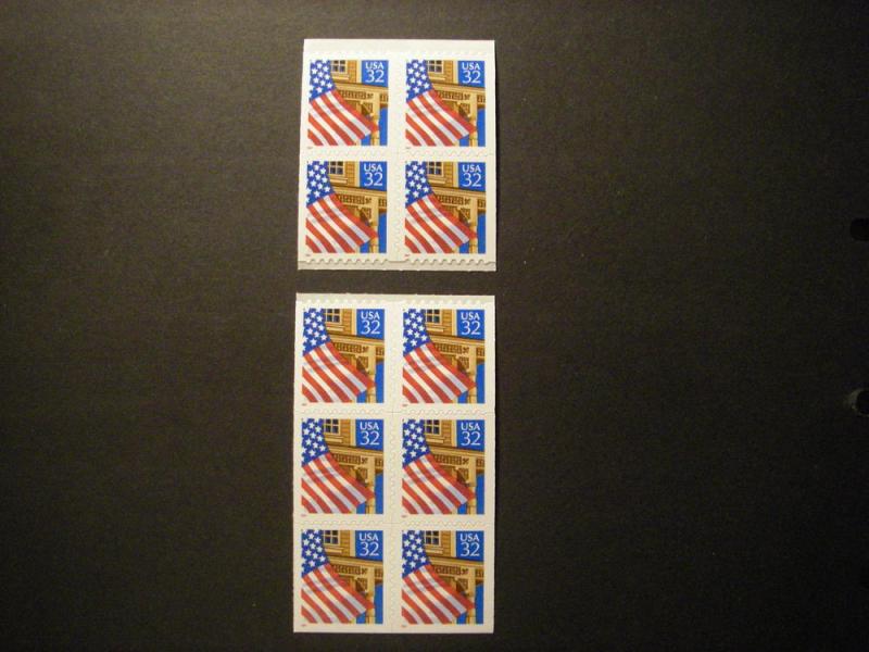 Scott 2921c, 32c Flag over Porch, Separated pane of 10, MNH